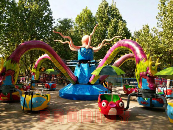 An Octopus Ride in Amusement Park